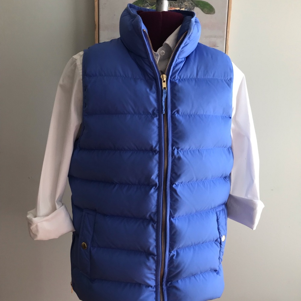 J.Crew Riviera blue puffer vest